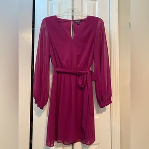 Express Pink/Magenta Longs Sleeve Dress